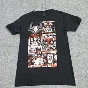 NXT T-shirt S Black Double Sided 2019 Toronto Cole Gargano Candice Take Over